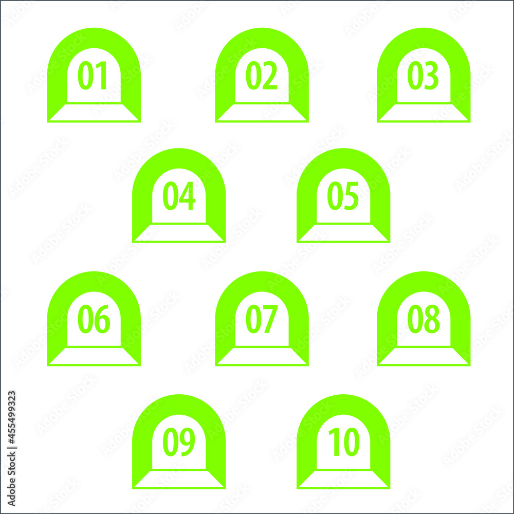 Colorful info-graphic numbers can be use to create presentation. Bullet points numbers one to ten. Colorful shape vector numbers. Colorful info-graphic numbers can be use to create presentation. Bullet points numbers one to ten. Colorful shape vector numbers.