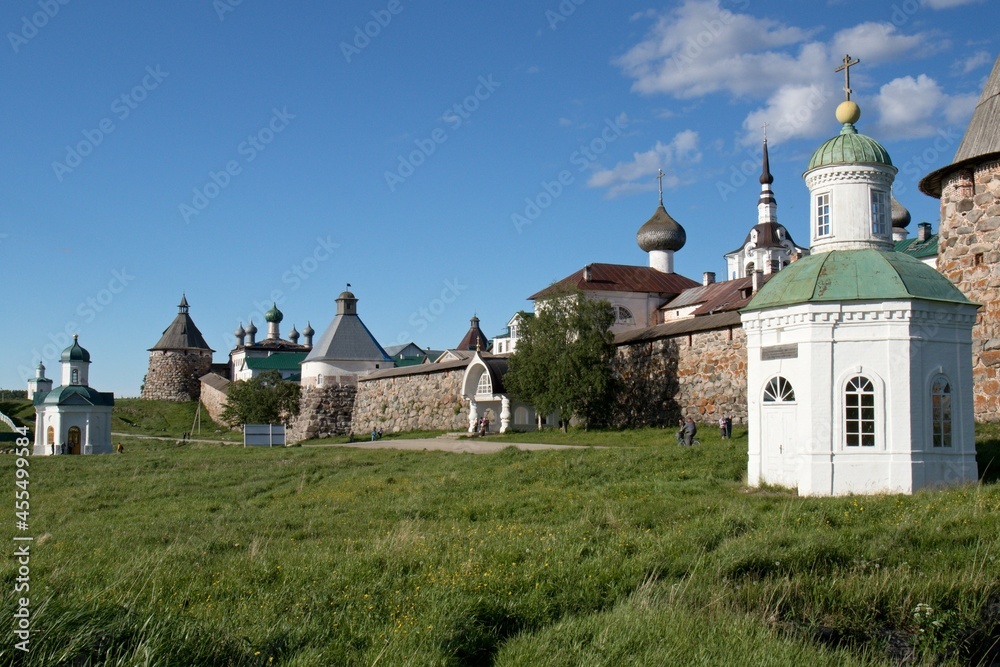 Russian Orthodox Monastery founded in the 15th century on Bolshoy Solovetsky Island. Russia.