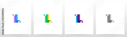 Merge Overlay Letter Logo Design L