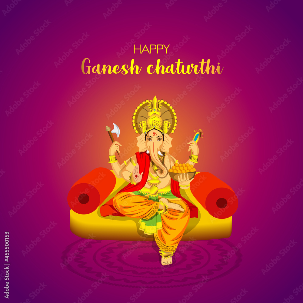 Happy Ganesh Chaturthi Festival Greeting Card