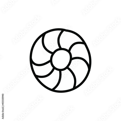 Sweet striped donut. Hand-drawn vector illustration for stories, posters, postcards, stickers and professional design