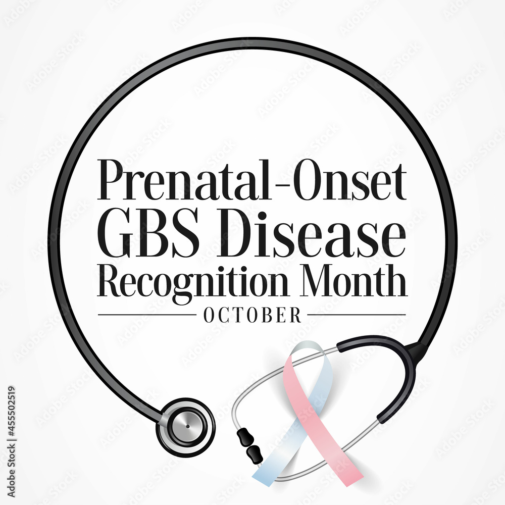 Prenatal Onset GBS Disease recognition month is observed every year in October, Vector illustration Prenatal Onset GBS Disease recognition month is observed every year in October, Vector illustration