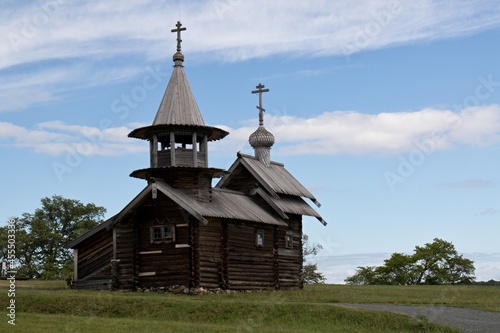 View of Chantry of Michael the Archangel. Kizhi Pogost. Karelia. Russia.