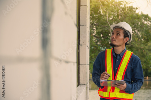Architecture Engineer inspection on site construction real estate