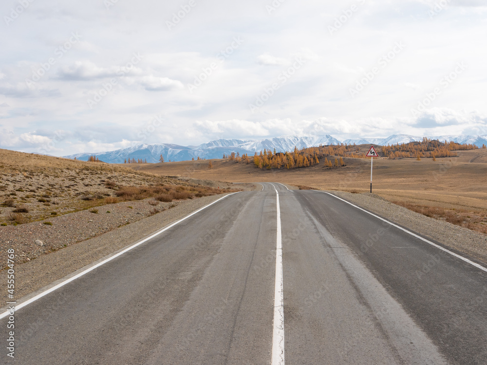 Chuysky tract is the most picturesque road in Russia. Altai mountains. Severo-Chuysky Ridge, Altai Republic, Russia
