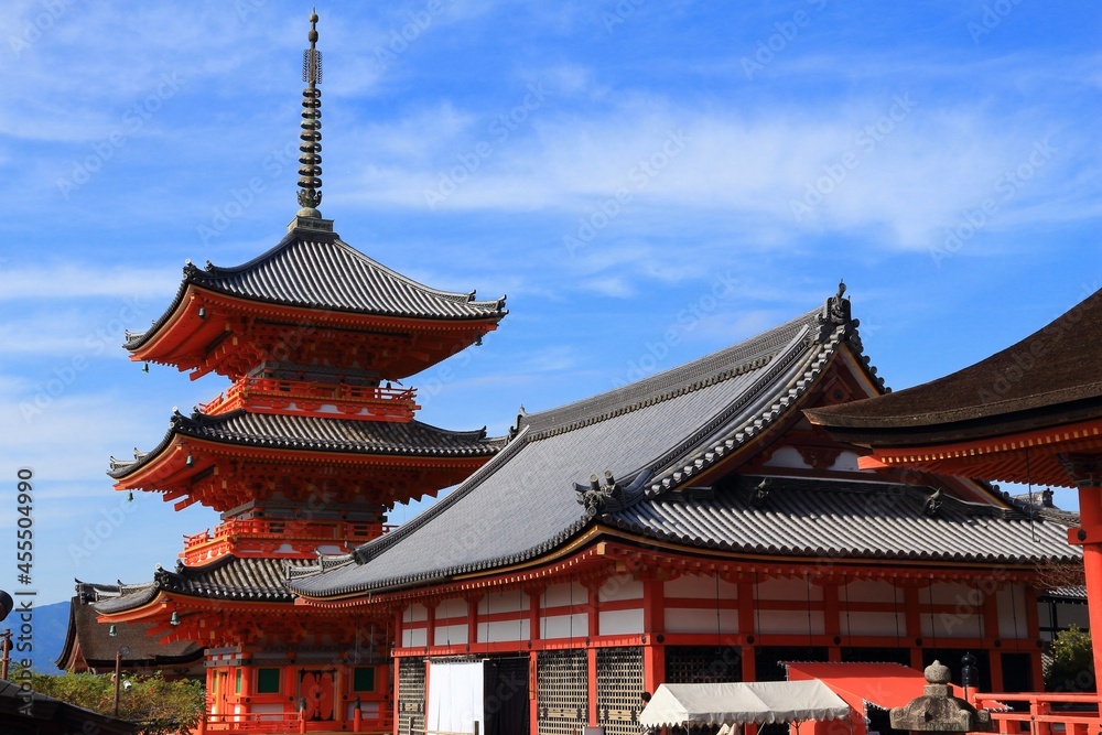 Japanese pagoda in Kyoto, Japan