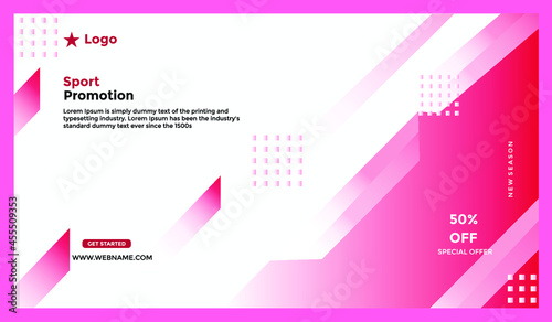 sport promotion flyer design vector 