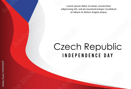 Happy independence day of Czech Republic. template, background. Vector illustration