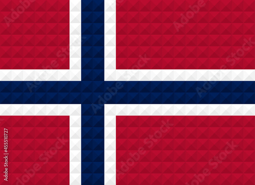 Artistic flag of Norway with 3d geometric wave concept art design. Correct Proportion. No opacity effect. Eps (vector) and JPEG (high resolution) format in zip file.