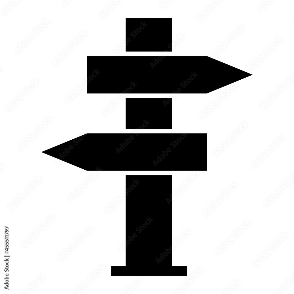 Vector Directional Panels Glyph Icon Design Vector Directional Panels Glyph Icon Design