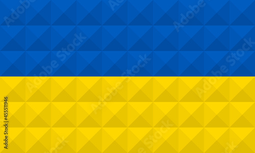 Artistic flag of Ukraine with 3d geometric wave concept art design. Correct Proportion. No opacity effect. Eps (vector) and JPEG (high resolution) format in zip file.