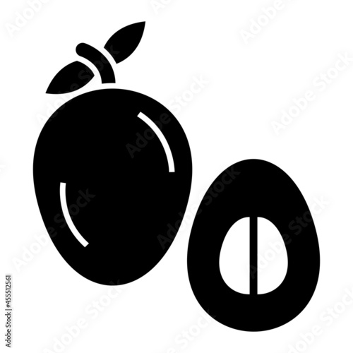 Vector Sapodilla Glyph Icon Design