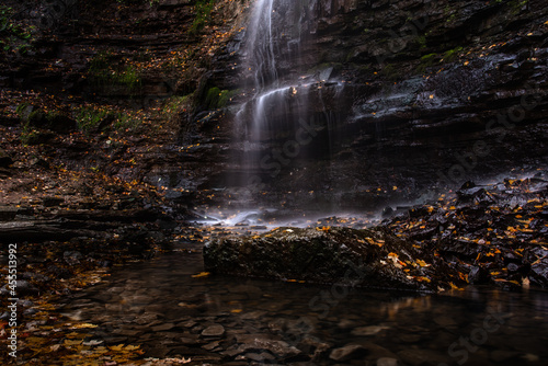 waterfall in autumn 