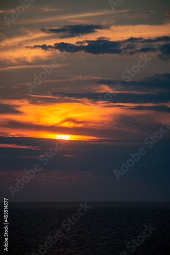 Sunset on Logas Beach near cape Drastis, Peroulades, Corfu island  © ernestos