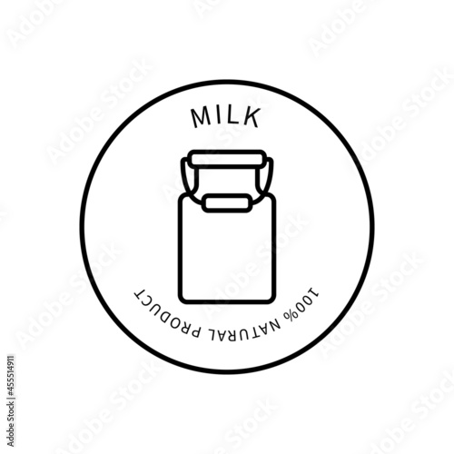 Milk Line Icon In Simple Style. Natural Product. Vector sign in a simple style isolated on a white background.