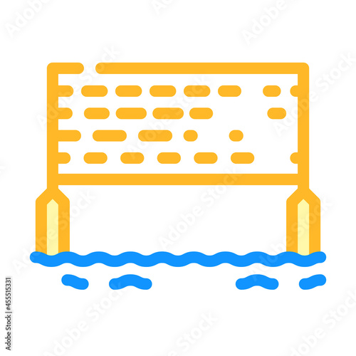 volleyball on water color icon vector. volleyball on water sign. isolated symbol illustration