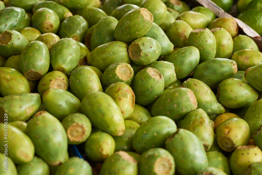 Set of green tunas in the market. Agriculture concept. Set of green tunas in the market. Agriculture concept.
