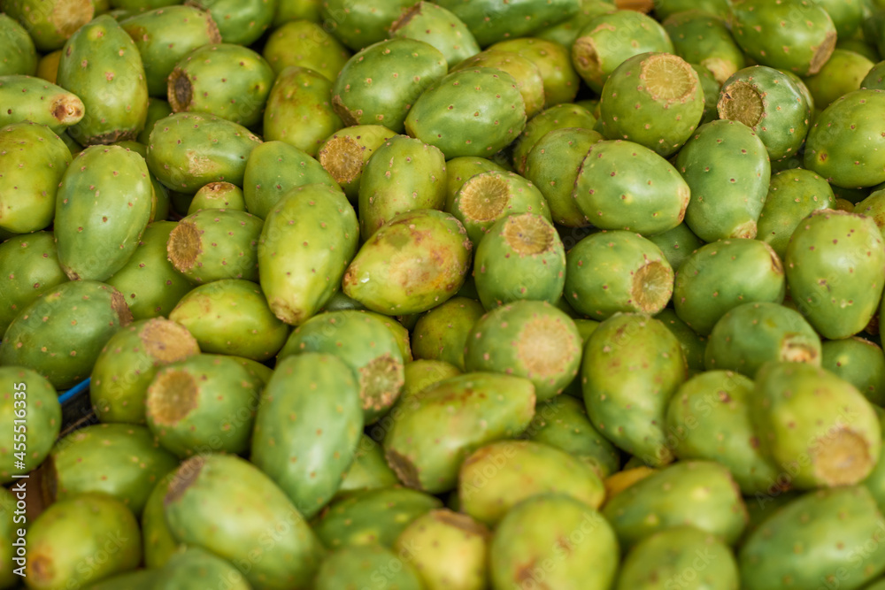 Set of green tunas in the market. Agriculture concept. Set of green tunas in the market. Agriculture concept.