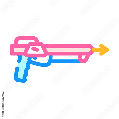 spearfishing underwater hobby color icon vector. spearfishing underwater hobby sign. isolated symbol illustration