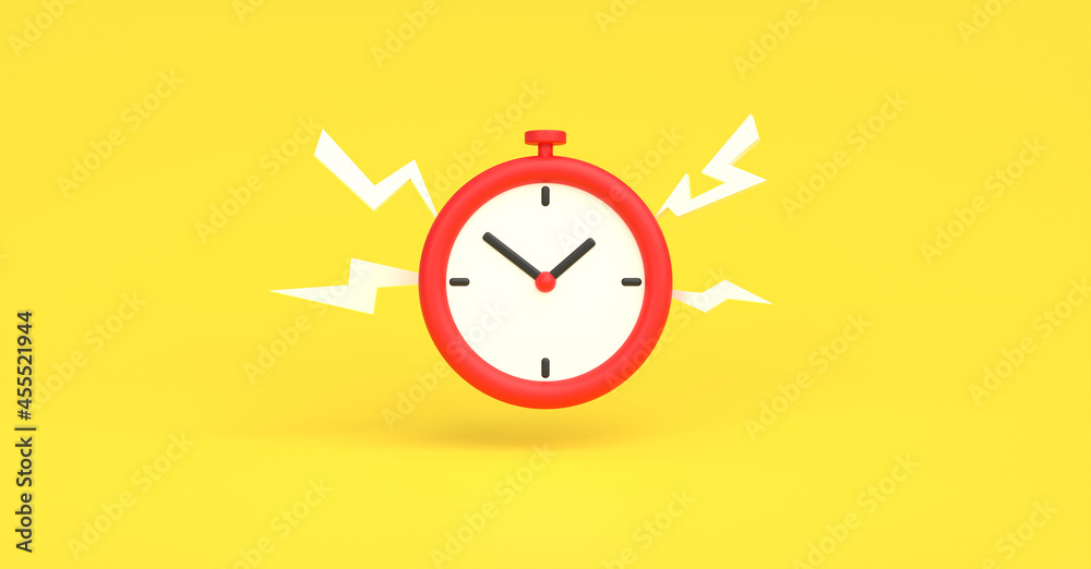 Stopwatch on isolated background, concept of time, clock, alert, ringing, modern minimal style. 3d rendering Stopwatch on isolated background, concept of time, clock, alert, ringing, modern minimal style. 3d rendering
