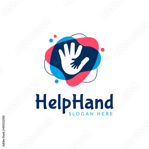 hand care logo design icon vector illustration