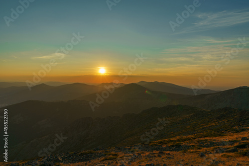 Montañas de Madrid al atardecer