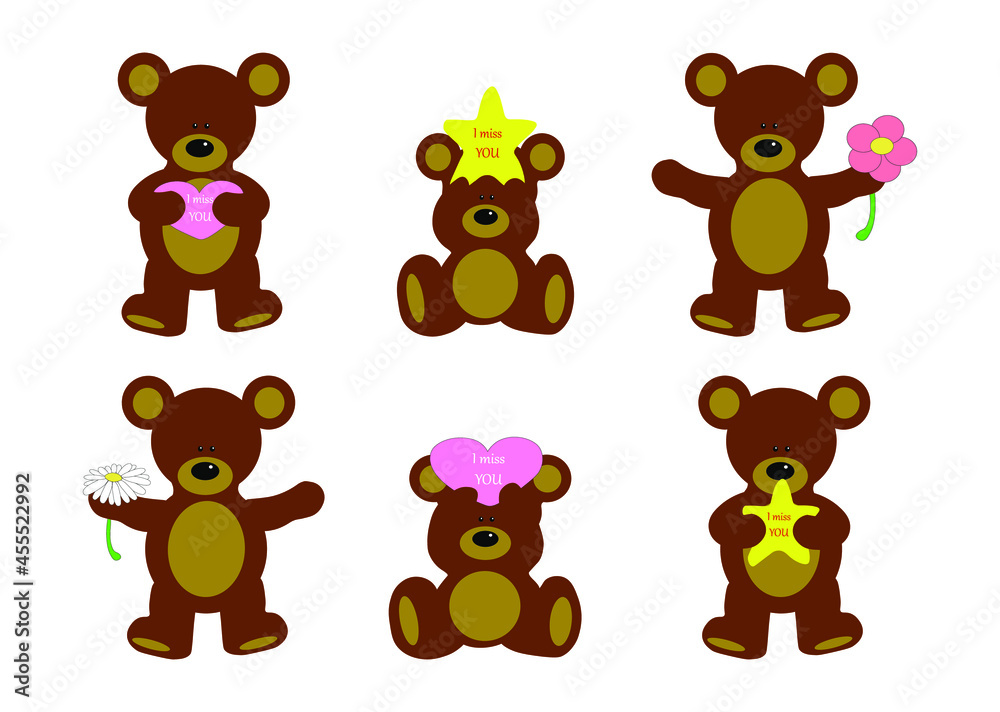 Obraz premium teddy bear set