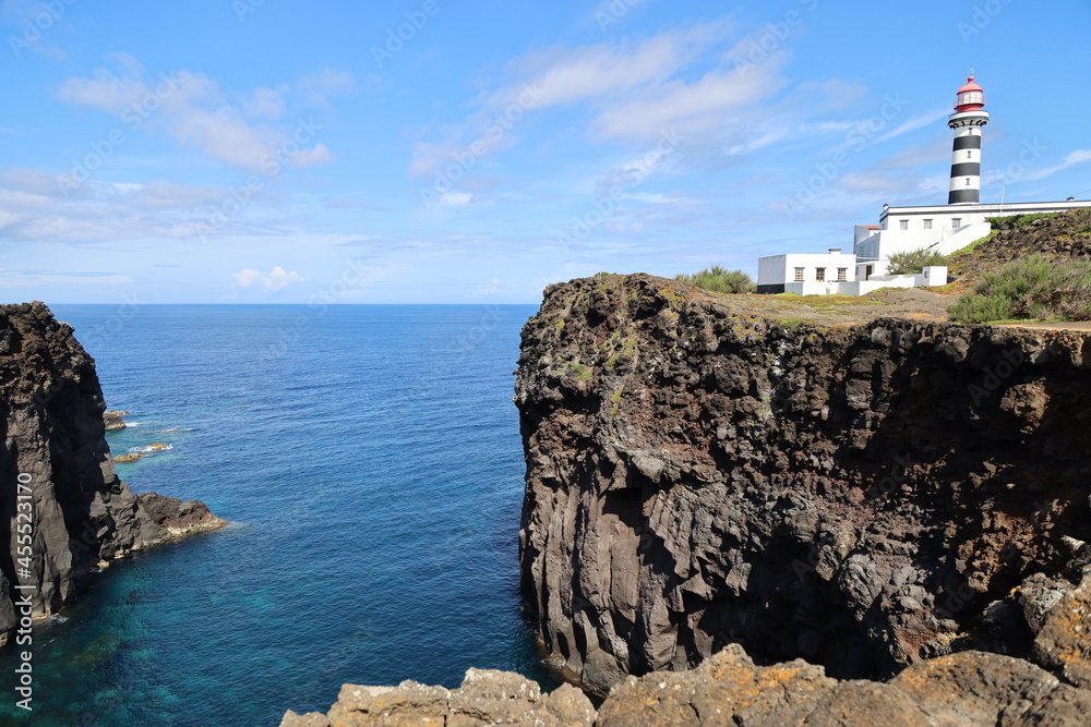 Ponta da Barca with its lighthouse, Graciosa Island, Azores