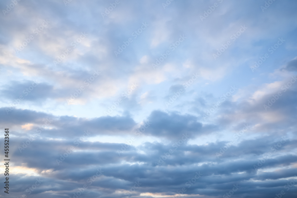 Picturesque view of sky with clouds at sunset