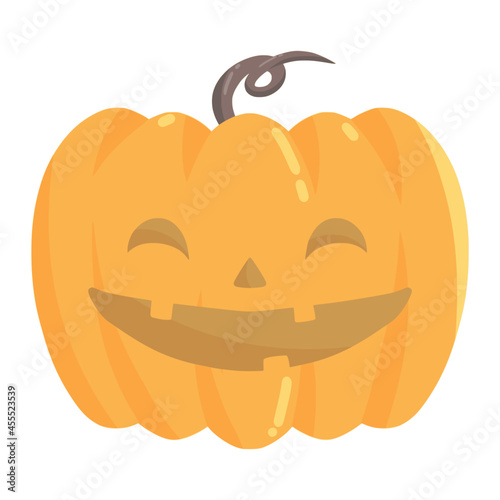 jack o' lantern pumpkin for halloween color illustration