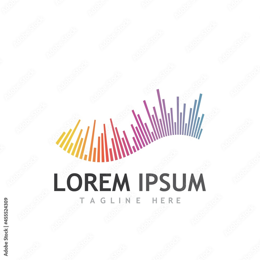 Sound waves vector illustration Sound waves vector illustration