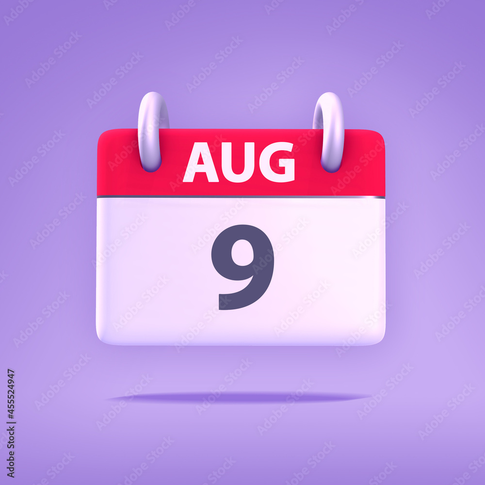 3D Calendar - August 9th 3D Calendar - August 9th