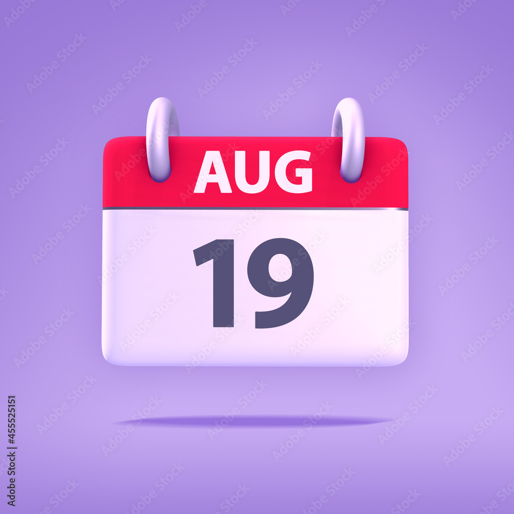 3D Calendar - August 19th 3D Calendar - August 19th