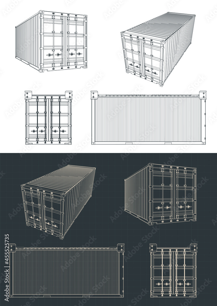 Shipping container blueprints