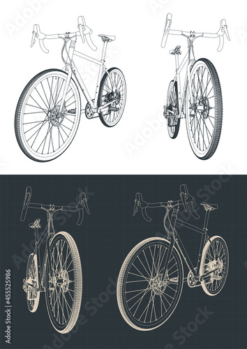 Gravel bike drawings