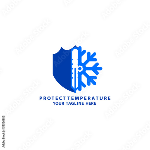 Frost protection vector icon isolated on white background