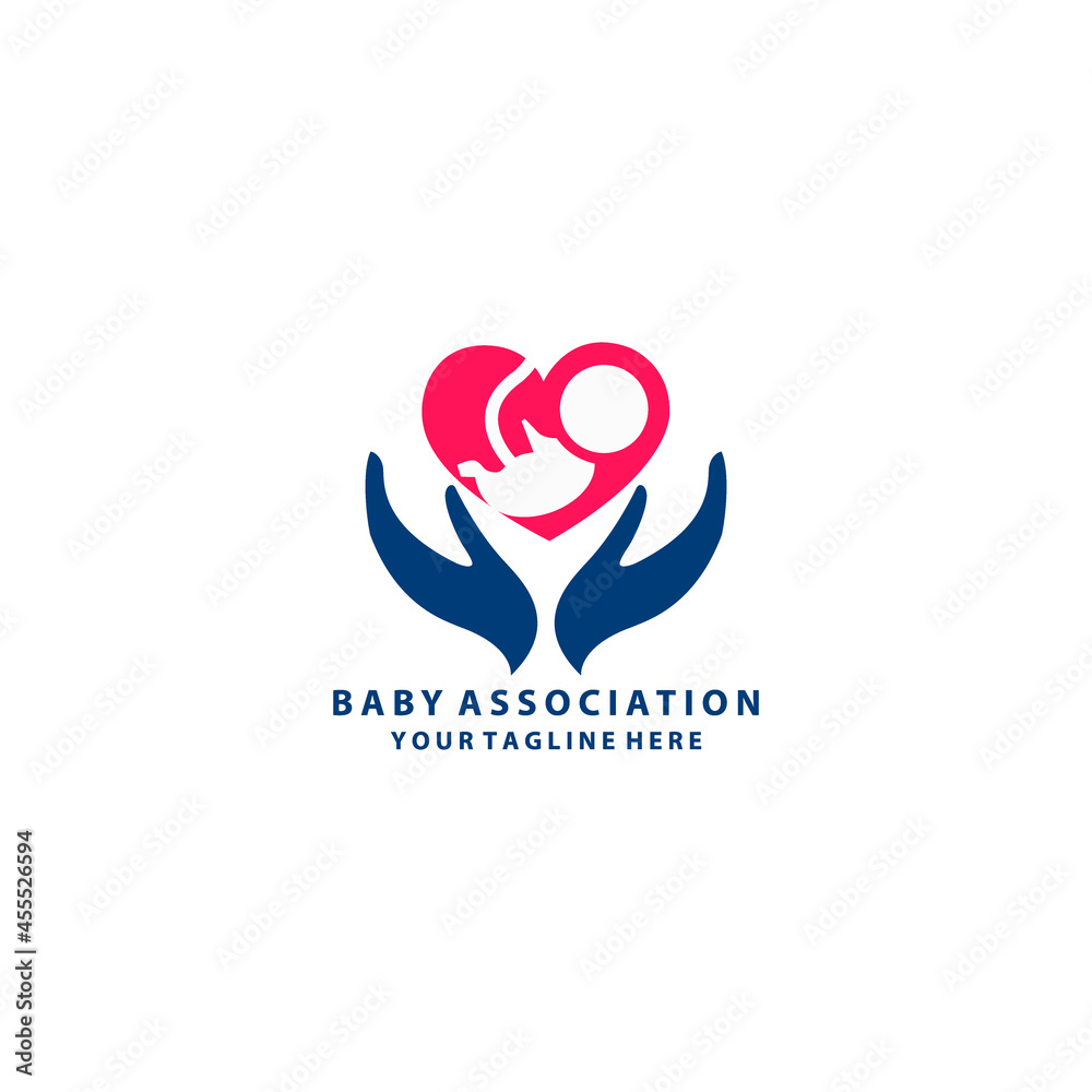 Logo template of motherhood, baby care, family love, pregnancy, childbearing Logo template of motherhood, baby care, family love, pregnancy, childbearing