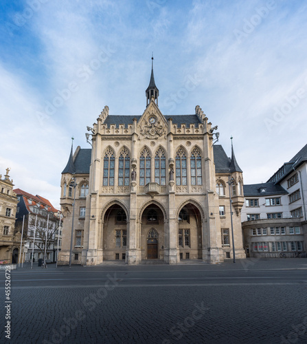 Erfurt City Hall (Rathaus) at Fischmarkt Square - Erfurt, Thuringia, Germany