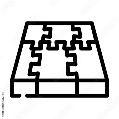 rubber cover floor line icon vector. rubber cover floor sign. isolated contour symbol black illustration