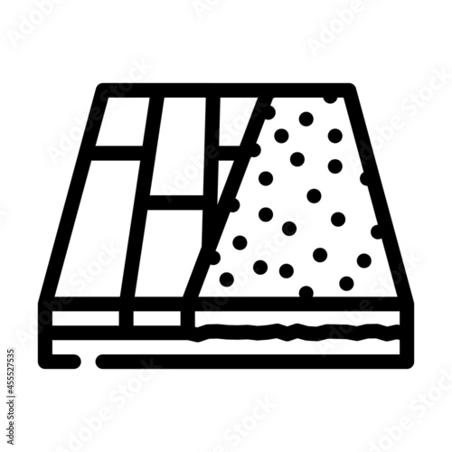 various materials floor line icon vector. various materials floor sign. isolated contour symbol black illustration
