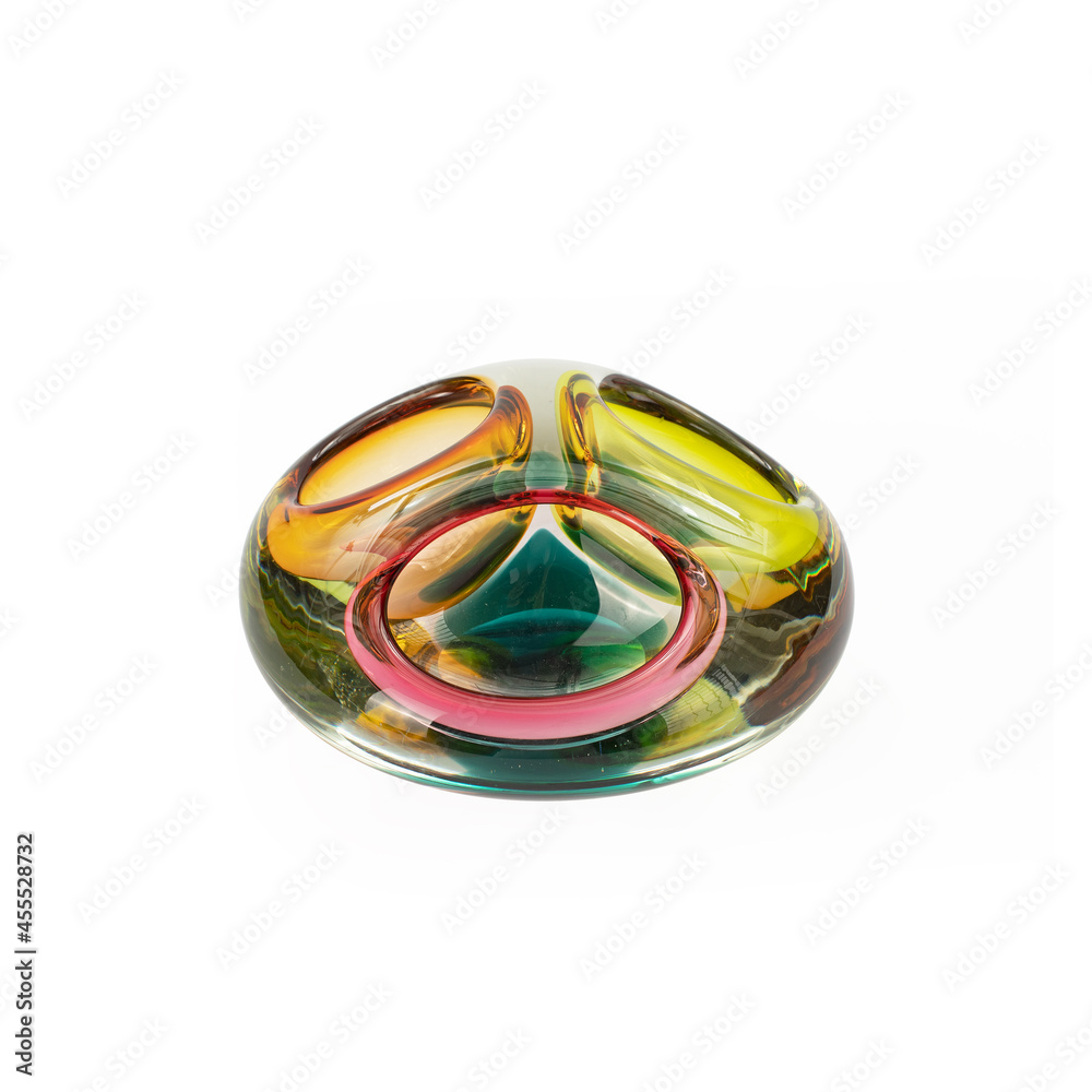 Modern colorful vase isolated on white background