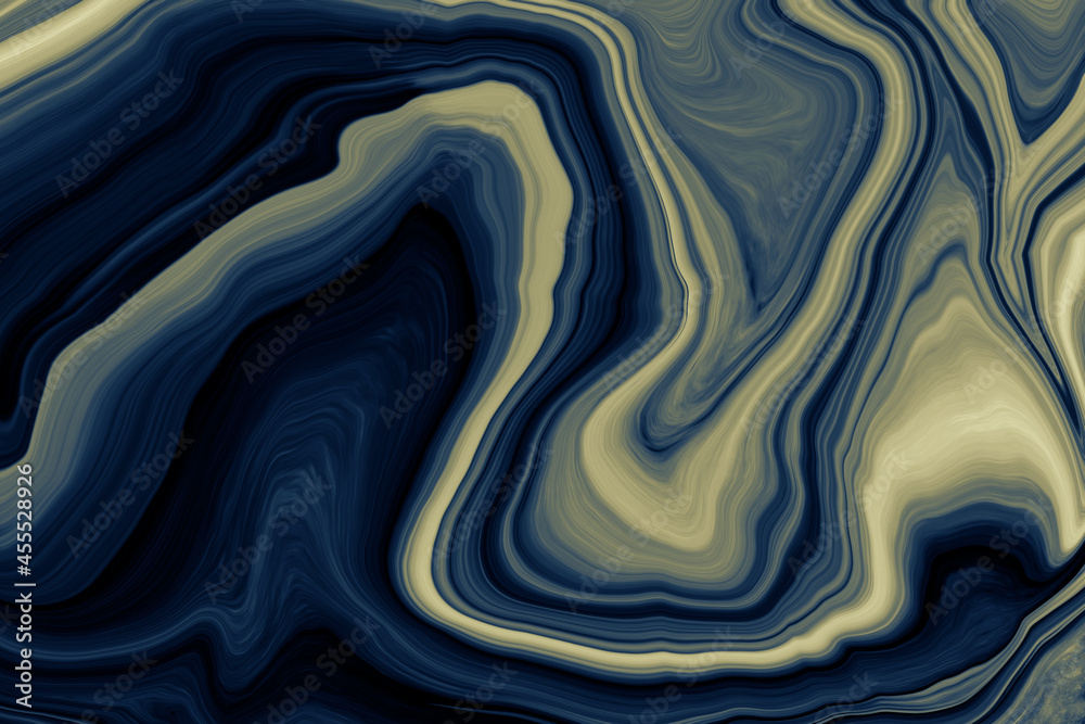 Fototapeta premium Marble ink colorful. Blue marble pattern texture abstract background. can be used for background or wallpaper