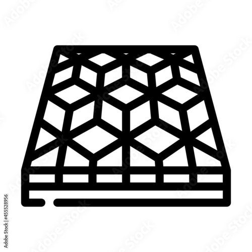 mosaic floor line icon vector. mosaic floor sign. isolated contour symbol black illustration