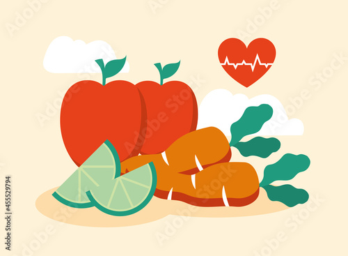 fruits and apples