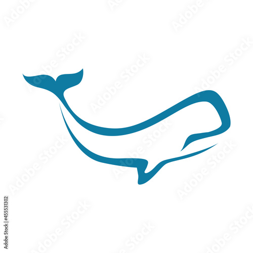 abstract whale, vector