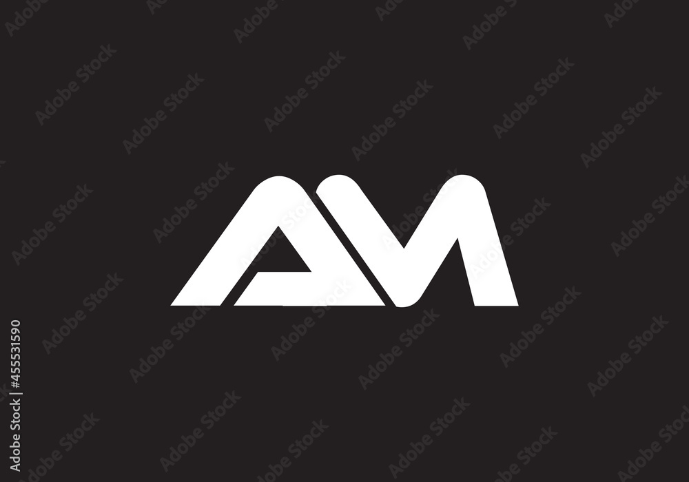 this is a creative letter AM logo icon design this is a creative letter AM logo icon design