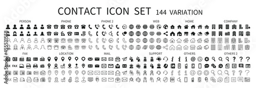 Contact related icon set 144 photo