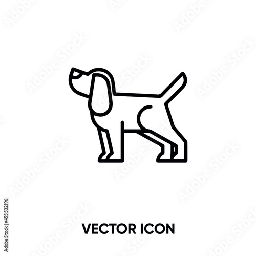 Dog vector icon. Modern, simple flat vector illustration for website or mobile app.Poppy symbol, logo illustration. Pixel perfect vector graphics 