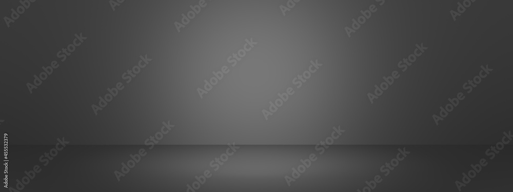 Abstract pastel gray color and gradient white light background in studio table backdrops display product design. Blank empty space room. Blur 3D render podium stage grey texture black pattern. Abstract pastel gray color and gradient white light background in studio table backdrops display product design. Blank empty space room. Blur 3D render podium stage grey texture black pattern.