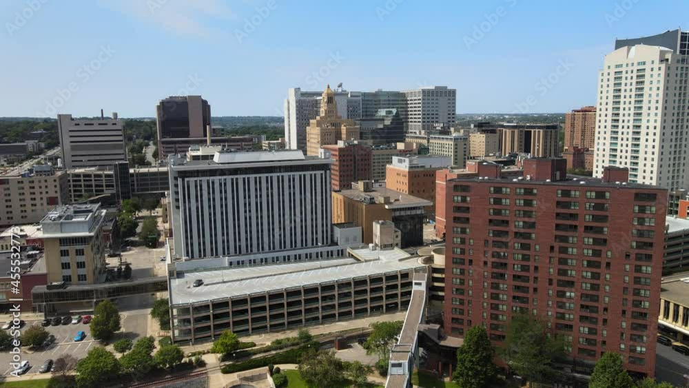 Aerial view of Rochester Minnesota downtown Aerial view of Rochester Minnesota downtown